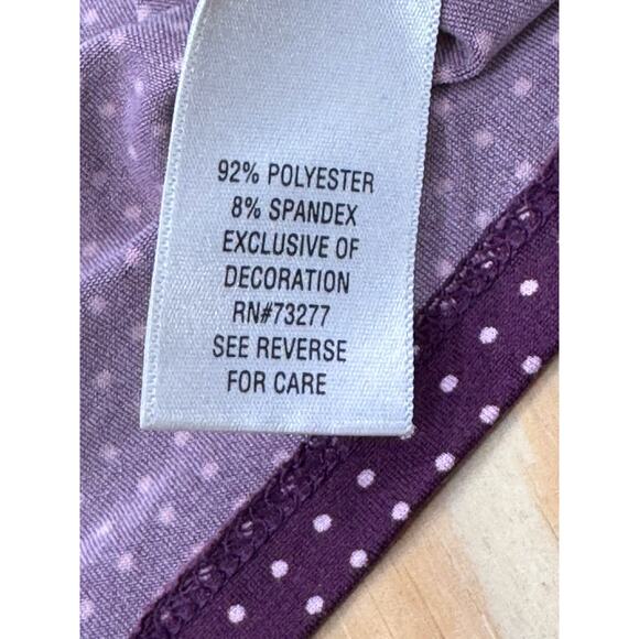 Apt. 9 Intimates Purple Polka Dot Chemise Nightgown Womens Large - Picture 9 of 10